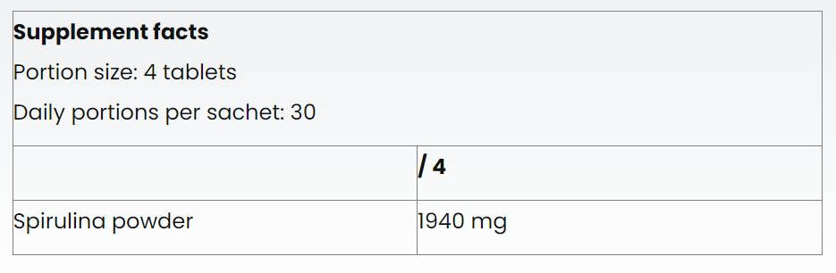 Spirulina 1940 mg - 120 Compresse