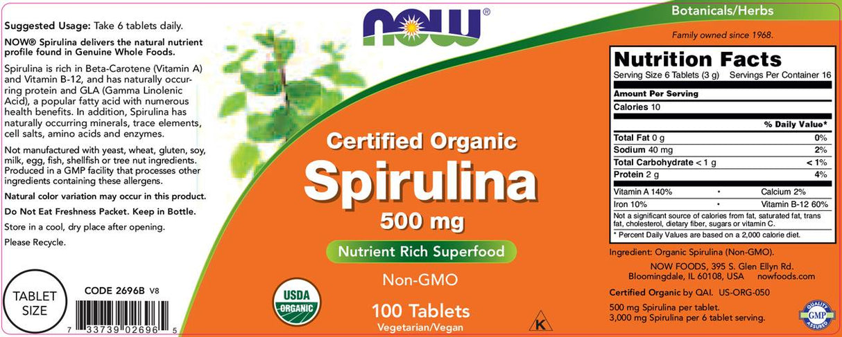 Spirulina 500 mg - 200 Compresse