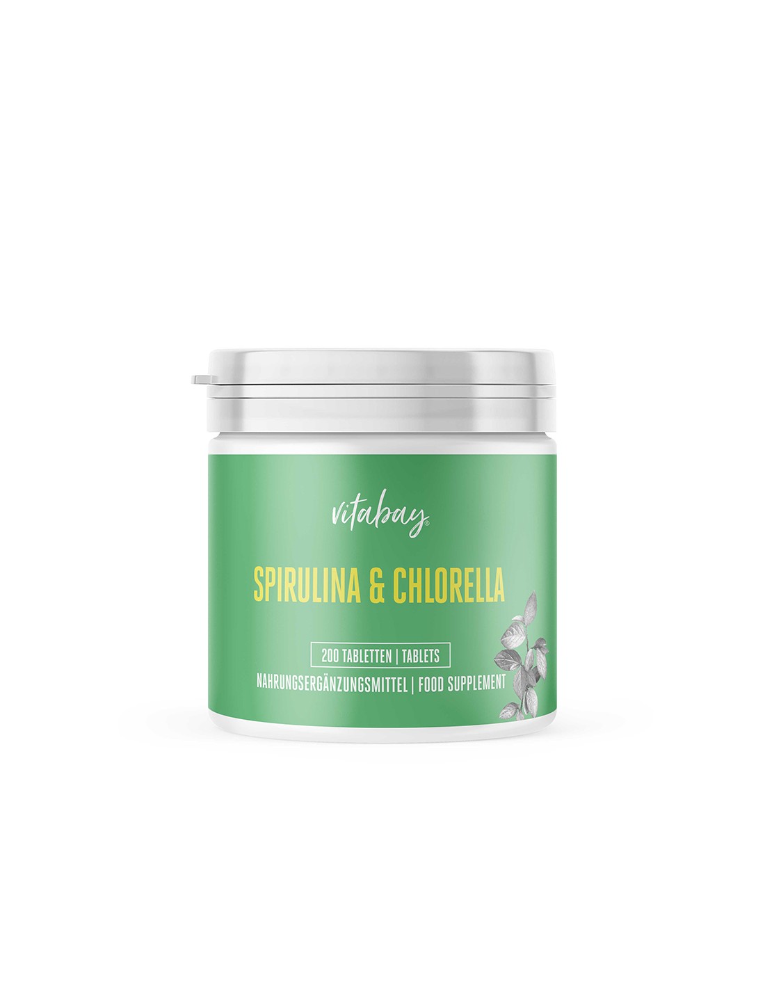Spirulina & Estratto di Chlorella - Spirulina e Chlorella, 200 compresse <tc>Vitabay</tc>