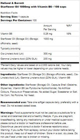 Olio di fiori di stella 1000 mg | Con vitamina B6 - 100 capsule