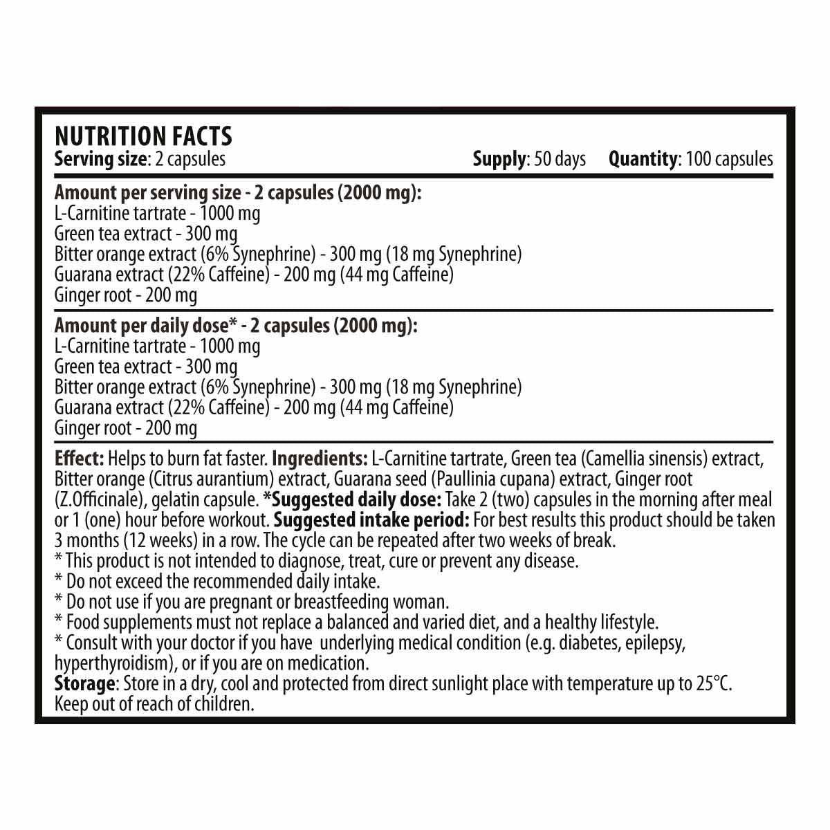 Super Extreme Burner 1000 mg - 100 capsule
