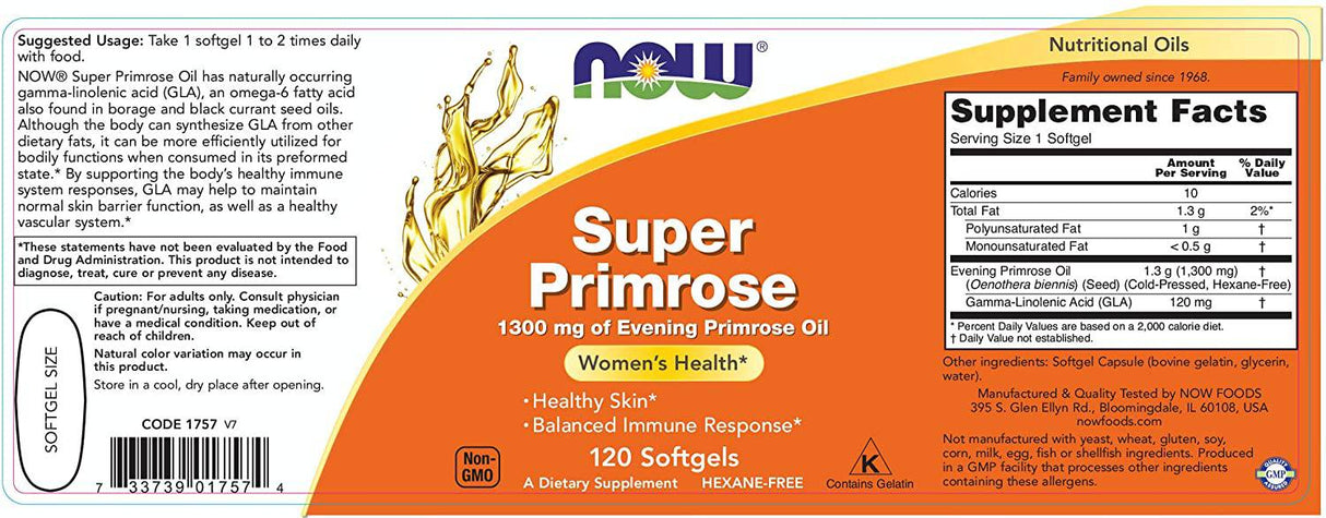 Super Olio di Primula 1300 mg - 120 Capsule gel