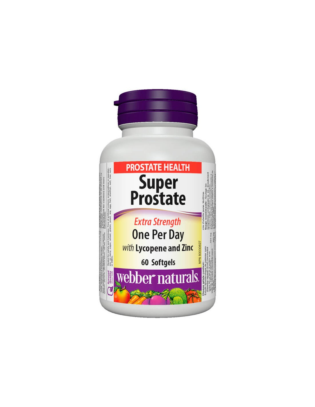 Super Prostate Extra Strength/Formula di supporto alla prostata con licopene e zinco x 60 capsule softgel <tc>Webber Naturals</tc>