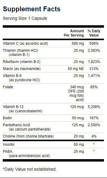 Complesso vitaminico B super stress con vitamina C - 240 capsule