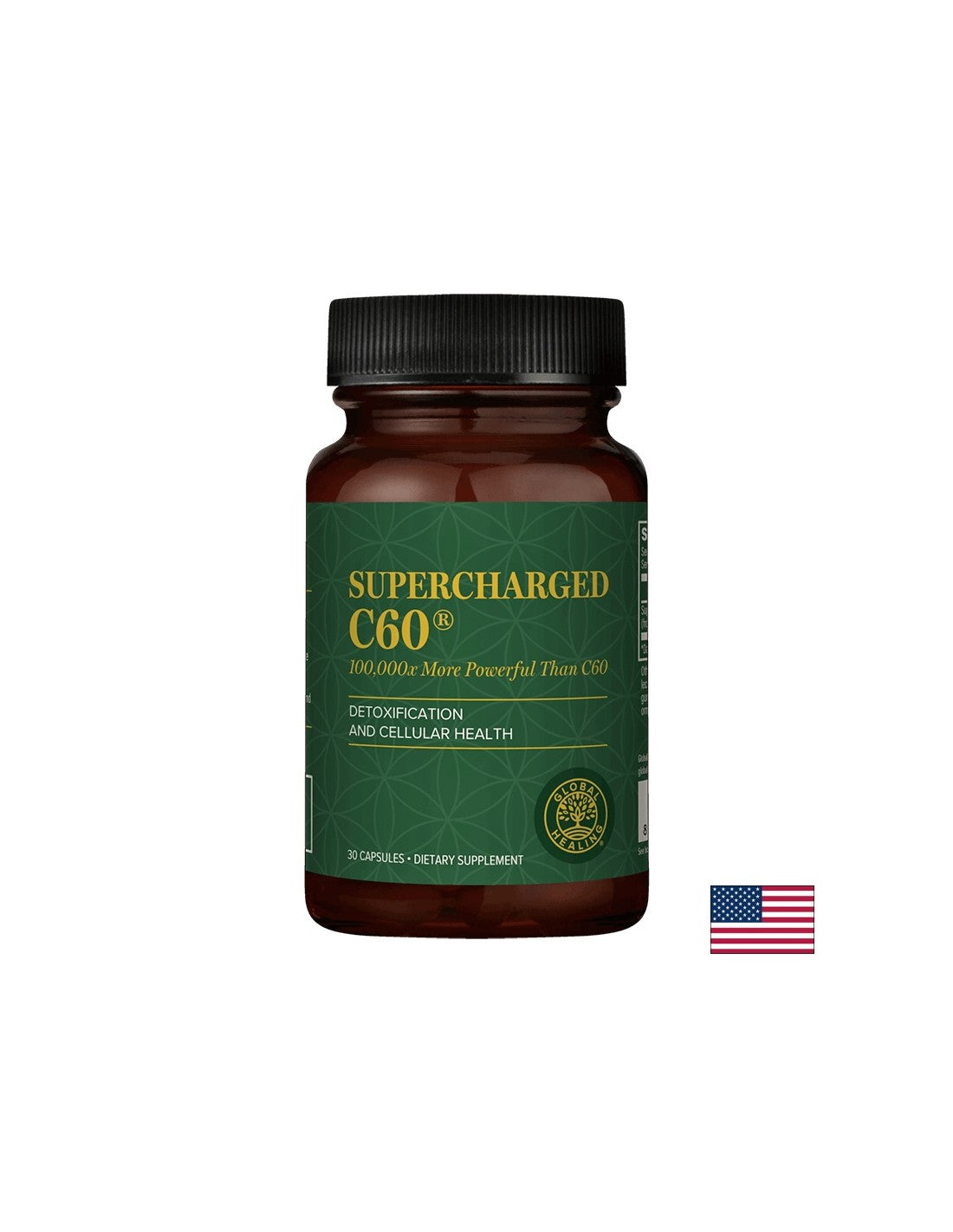 Supercharged C60® - Carbone attivo microattivato, 30 capsule Global Healing