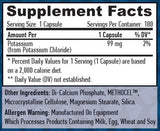 Potassio a rilascio prolungato 99 mg. /100 Vcaps.