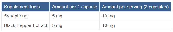 Sinefrina 10 mg | con Piperina - 60 capsule