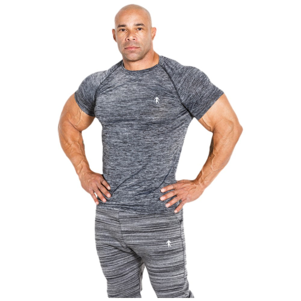 T-shirt da uomo a maniche corte/T-shirt 01 LM Compression Grigio scuro