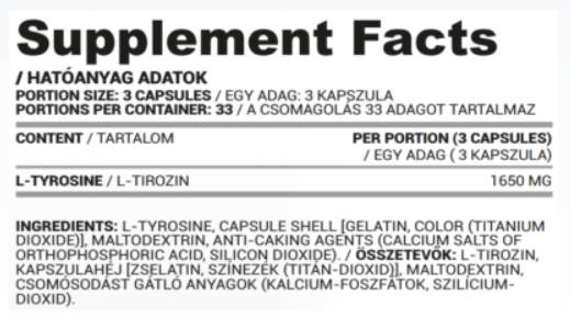Capsine L -tirosina 550 mg - 90 capsule