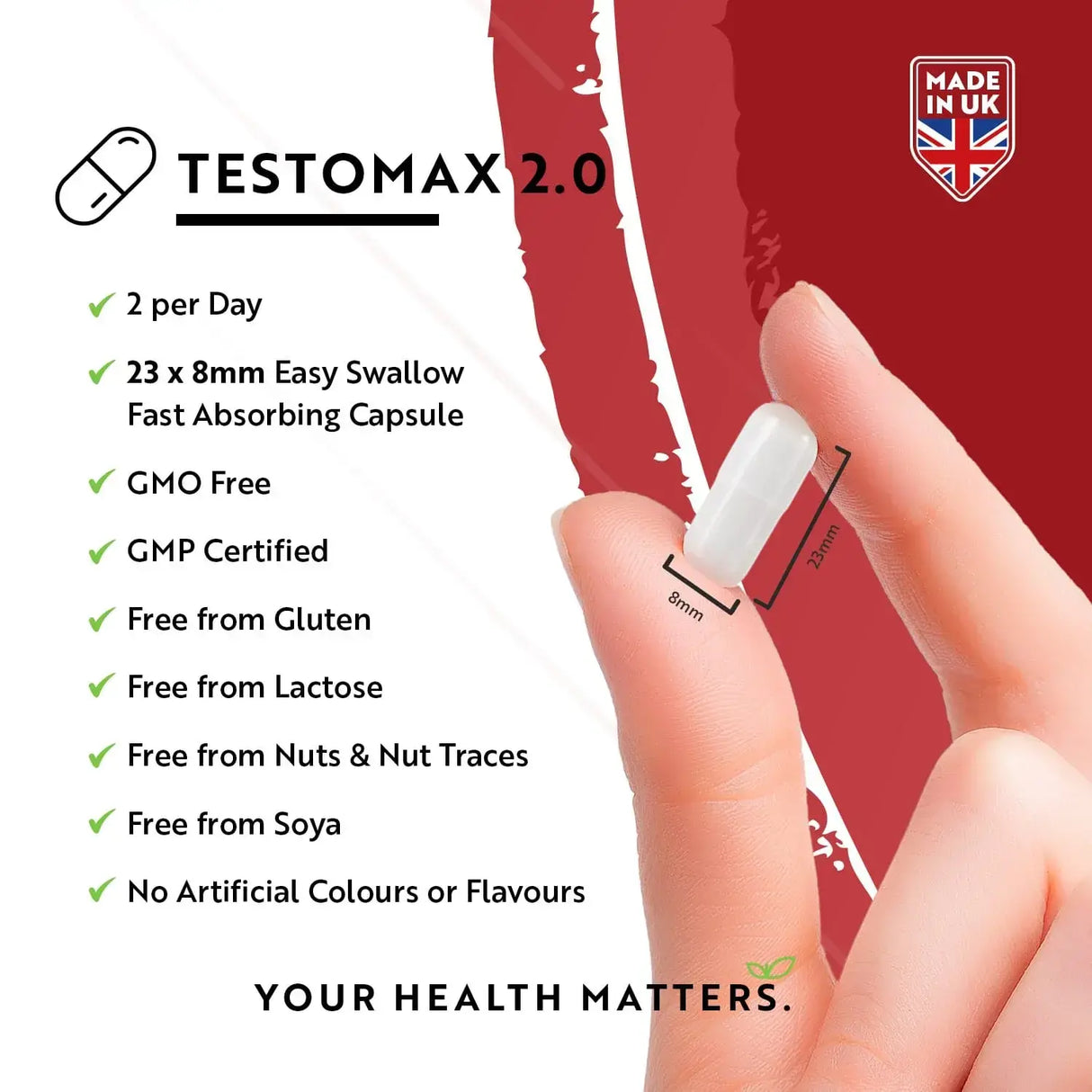 TESTOMAX™ 2.0 /210 capsule, 105 giorni/ con Ashwagandha KSM 66®, CoQ10 & Radice di Maca <tc>Nutravita</tc>