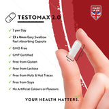 TESTOMAX™ 2.0 /210 capsule, 105 giorni/ con Ashwagandha KSM 66®, CoQ10 & Radice di Maca <tc>Nutravita</tc>