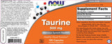 Taurina 500 mg - 100 capsule