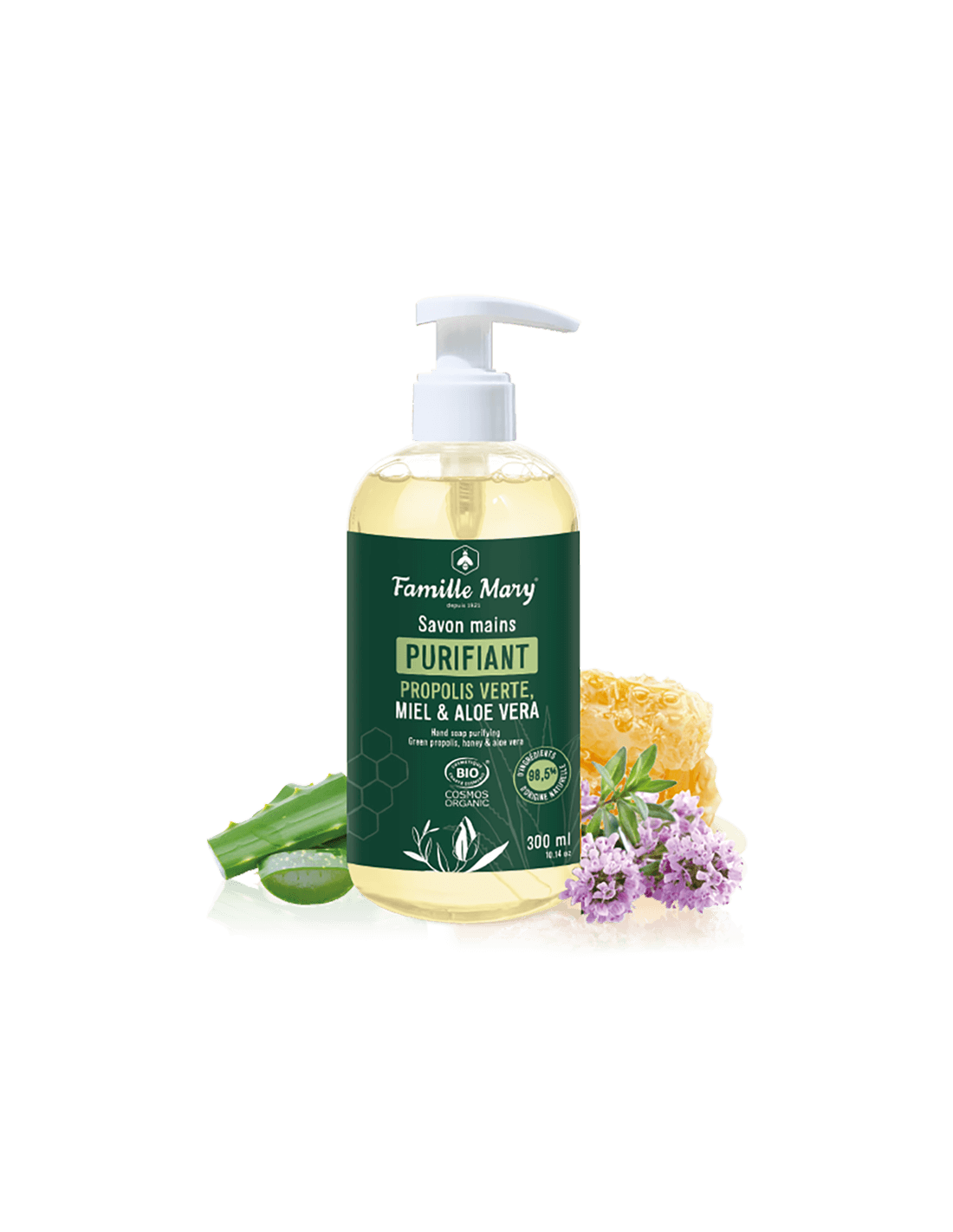 Sapone liquido per le mani con propoli verde, miele e aloe vera, 300 ml