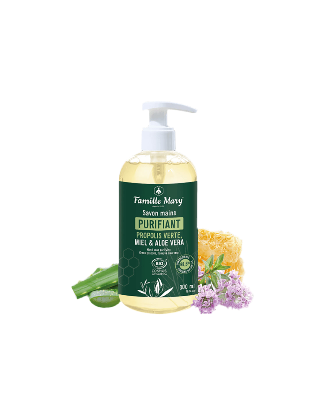 Sapone liquido per le mani con propoli verde, miele e aloe vera, 300 ml