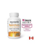 TestoVitality Regenerlife™ Formula da uomo - Testosterone, energia e vitalità maschile, 60 capsule