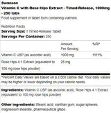 Vitamina C a rilascio temporizzato 1000 mg | Con Rosa Canina 250 Bottiglie
