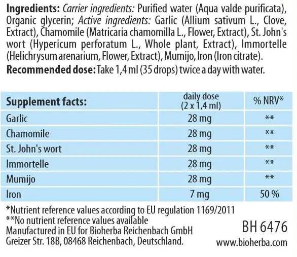 Tintura di gocce di vita tibetane con Propoli & Mumio - 100 ml