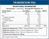 Polvere di tri-magnesio | Bisglicinato, Taurato & Citrato - 200 grammi