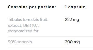 Tribulus Terrestris 90% | 200 mg di saponine - 120 capsule