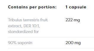 Tribulus Terrestris 90% | 200 mg di saponine - 180 capsule