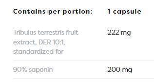 Tribulus Terrestris 90% | 200 mg di saponine - 90 capsule