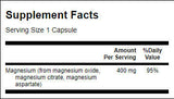 Complesso di triplo magnesio 400 mg - 300 capsule