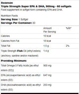 Super EPA e DHA a tripla potenza 900 mg 60 capsule molli