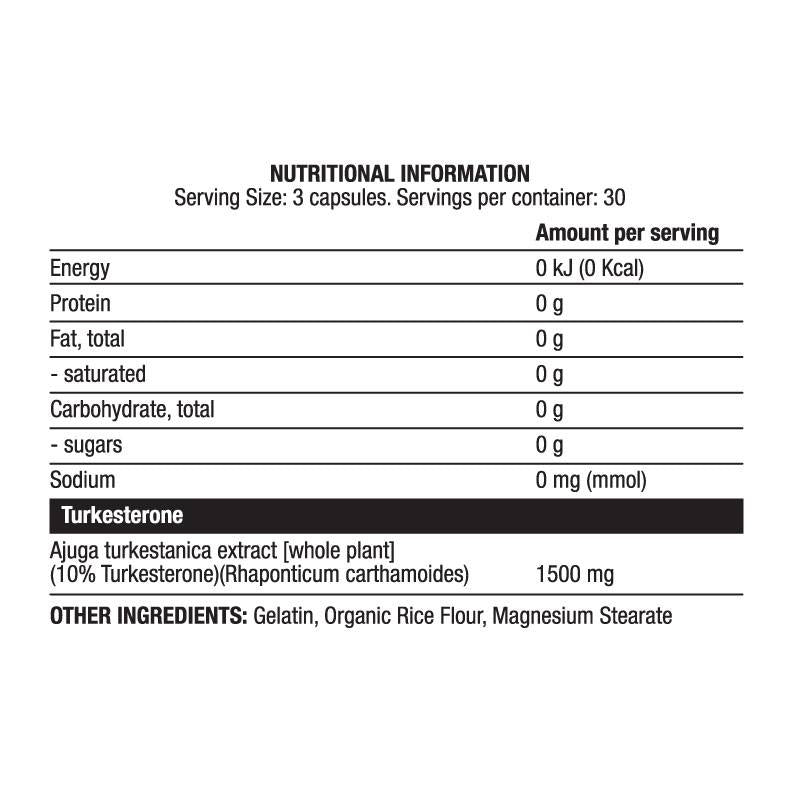 Turco 1500 mg | Estratto di Turkesterone 10% - 90 capsule
