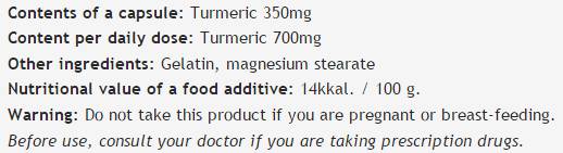 Curcuma 350 mg - 100 capsule