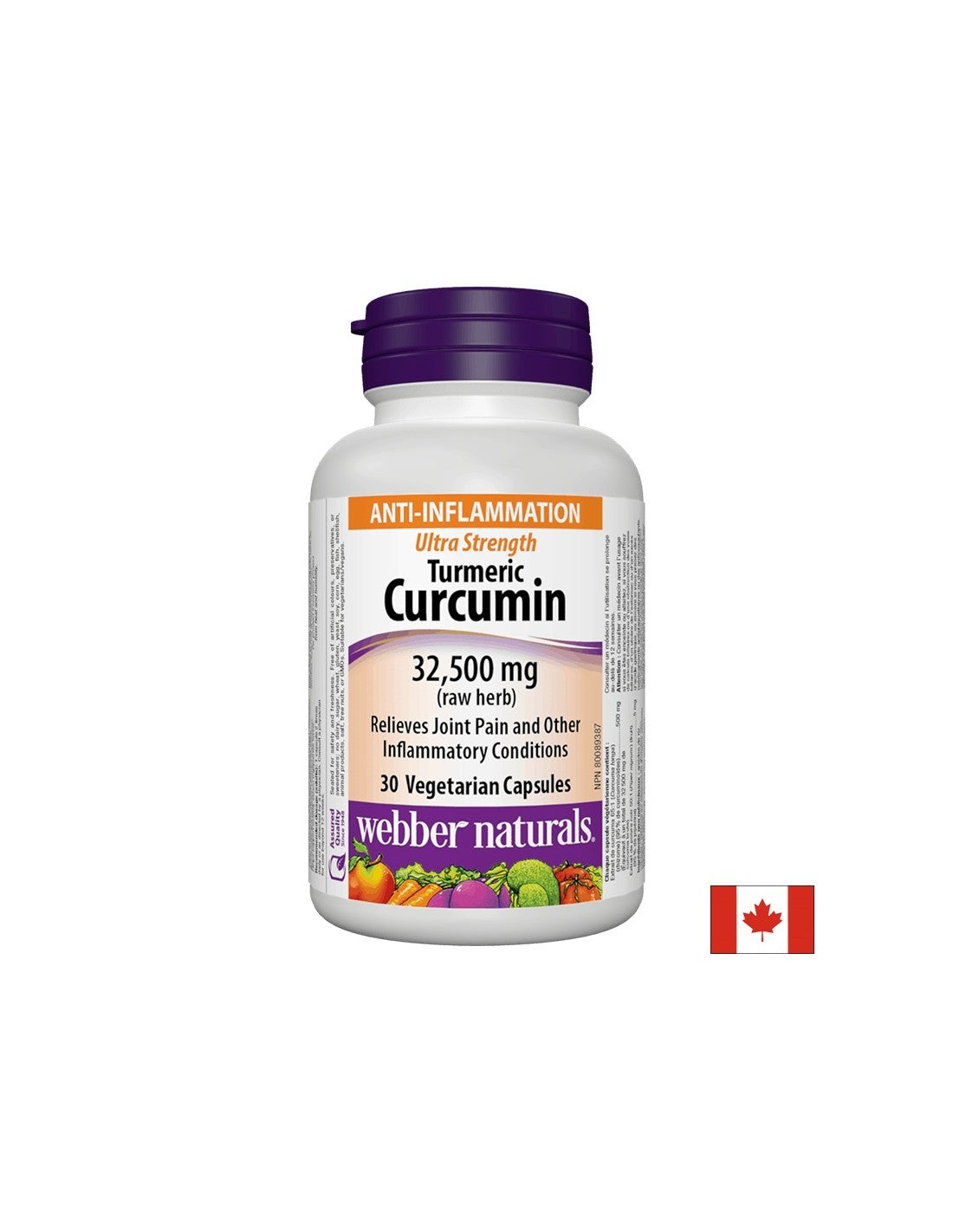 Curcuma Curcumina Ultra Forte/Curcuma e pepe nero, 32.500 mg, 30 capsule <tc>Webber Naturals</tc>