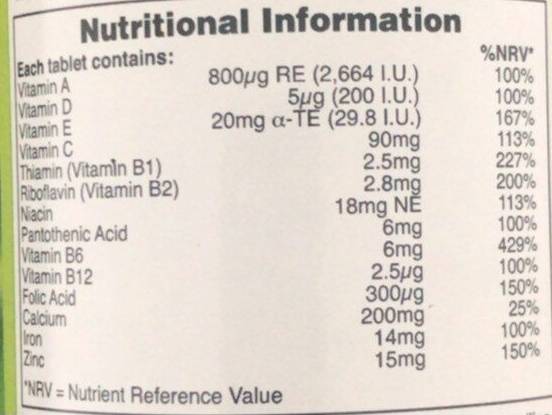 Vegan multivitaminico e minerale - 60 compresse