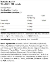 UltraKLB6 | Alghe, lecitina, B6 e aceto di sidro - 100 capsule