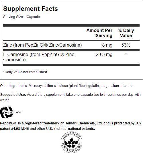 Ultra Zinco Carnosina (PepZin GI) 37,5 mg 60 capsule