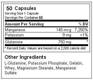 Glutammina 750 mg 100 capsule