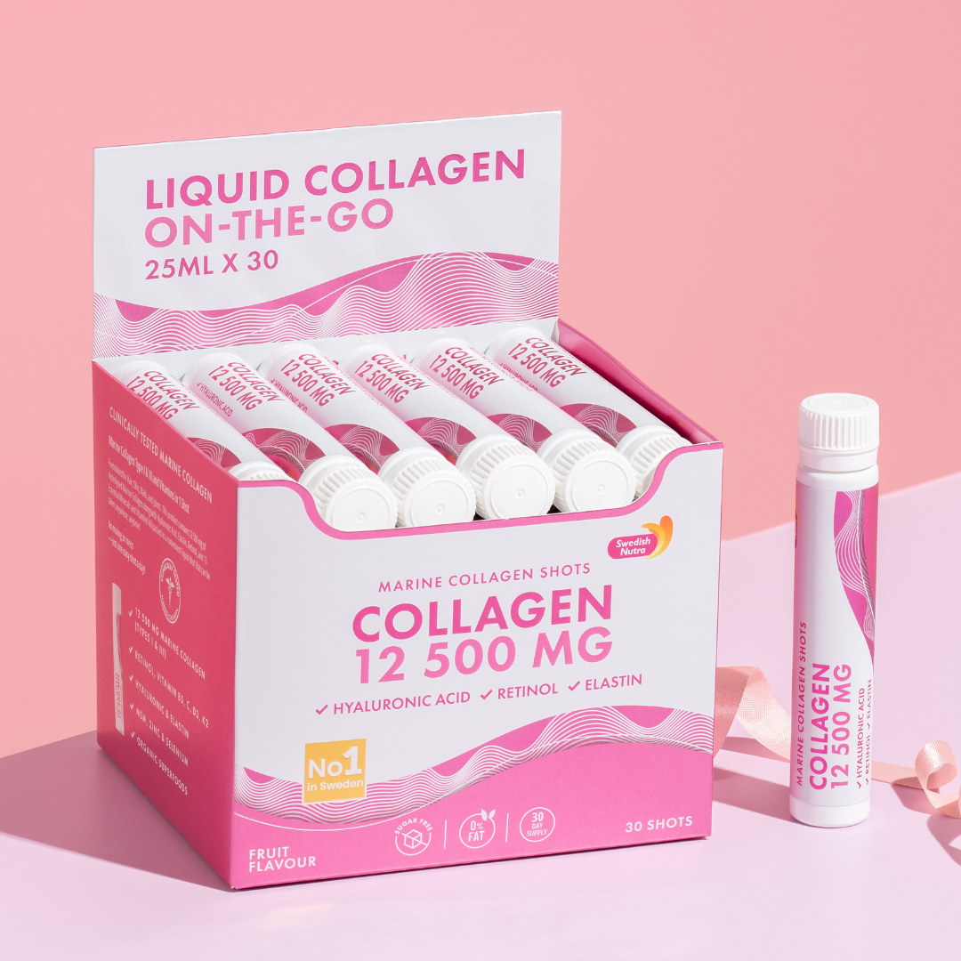 Collagene di pesce 12.500 mg con retinolo, elastina e acido ialuronico - 30 x 25 ml