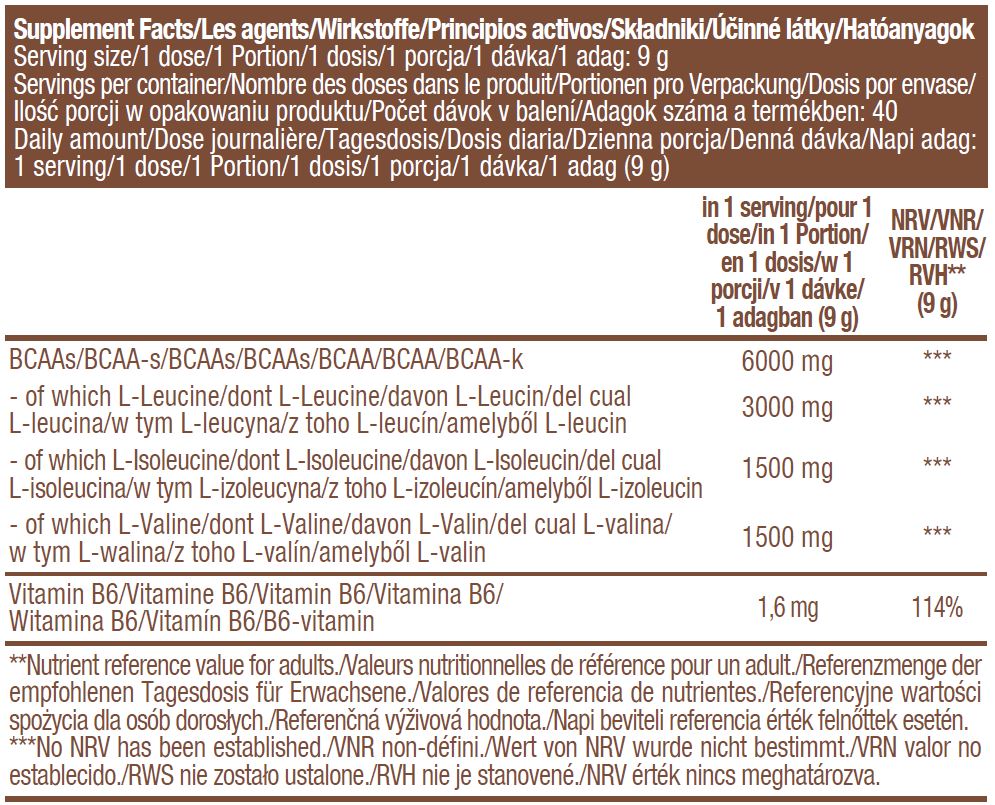 BCAA vegani - 0,360 kg