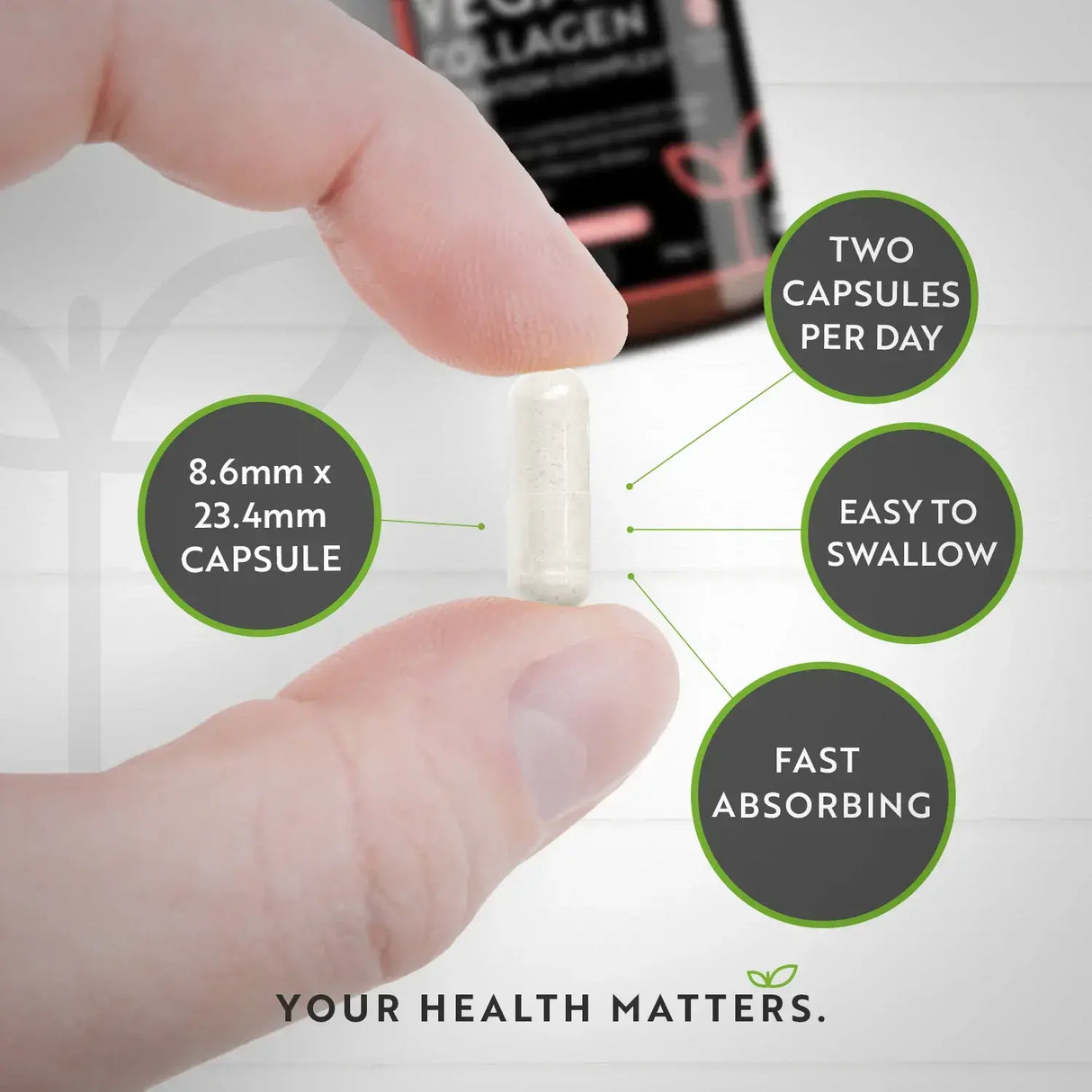 Complesso di formazione di collagene vegano 180 capsule vegetali. <tc>Nutravita</tc>