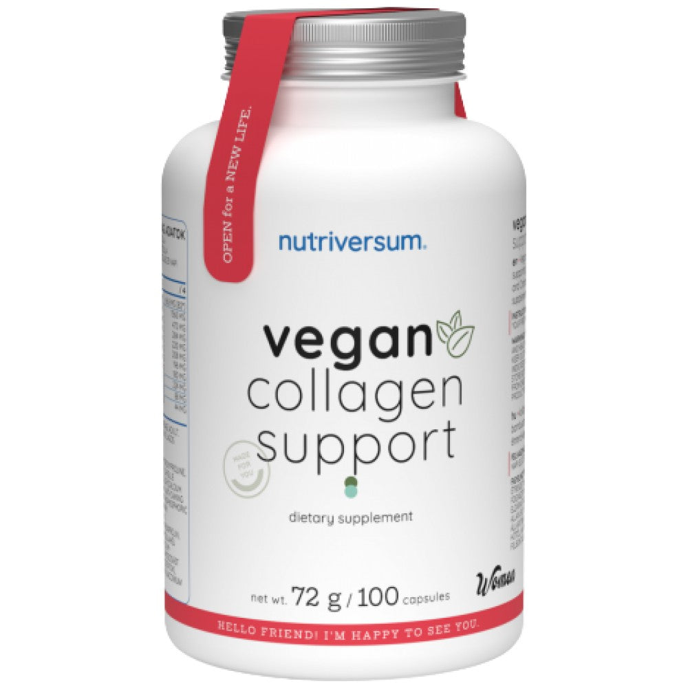 Supporto al collagene vegano/con acido ialuronico e aminoacidi - 100 capsule