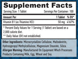 Vitamina B-1/tiamina/ 50 mg. /100 compresse.