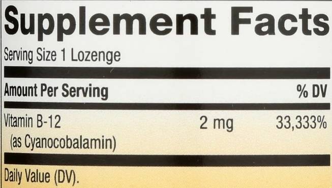 Vitamina B-12 2000 mcg - 100 confetti