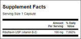 Vitamina B-2/Riboflavina 100 mg - 100 capsule