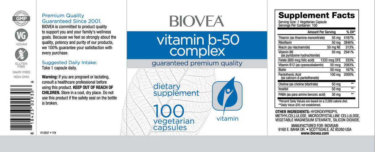 Complesso di vitamina B-50 50 mg/100 capsule
