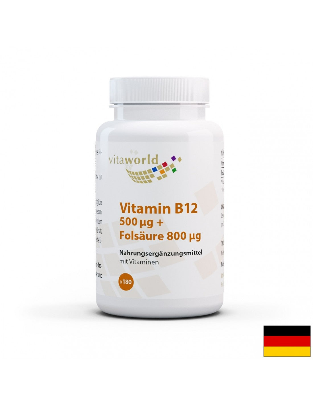 Vitamina B12 + Folsäure/Vitamina B12 + Acido folico, 180 compresse
