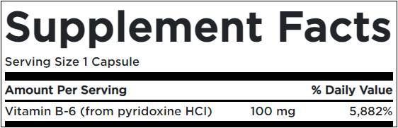 Vitamina B6 100 mg/Piridossina - 250 capsule