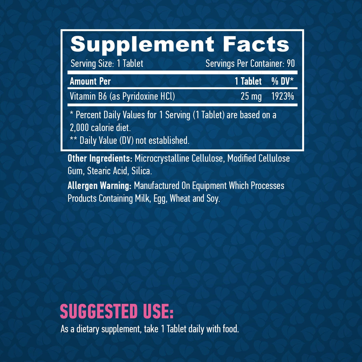 Vitamina B6/25 mg./90 compresse.