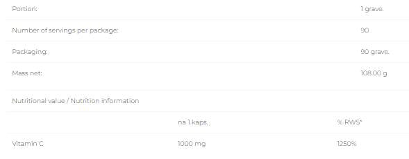 Vitamina C 1000 mg - 90 capsule