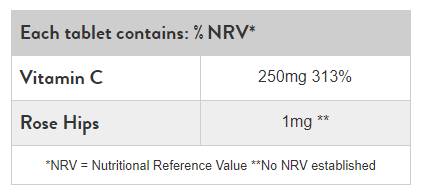 Vitamina C 250 mg | con rosa canina - 100 compresse