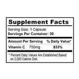 Vitamina C 750 mg/Supporto al sistema immunitario - 30 capsule