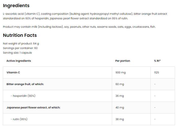 Vitamina C + Esperidina + Rutina 60 capsule