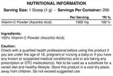Polvere di vitamina C - 200 grammi
